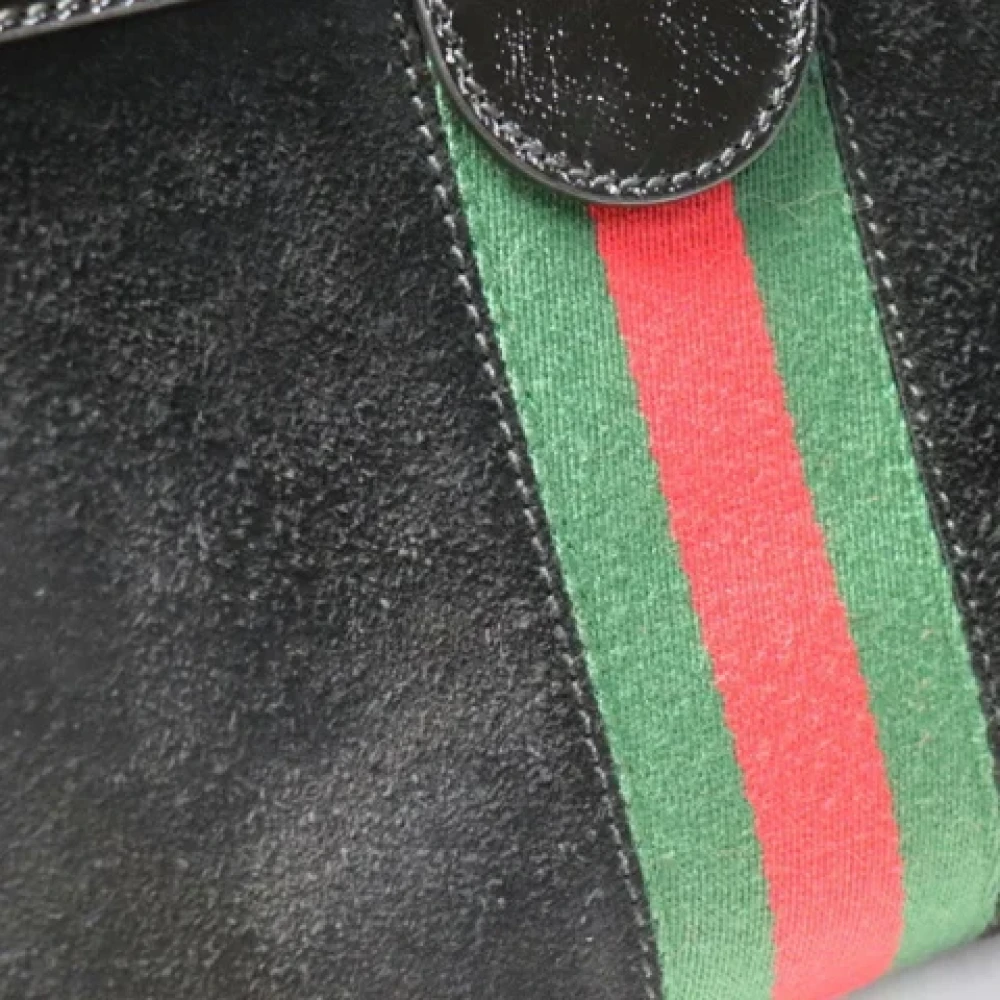 Gucci Vintage Pre-owned Suede crossbody-bags Black Dames