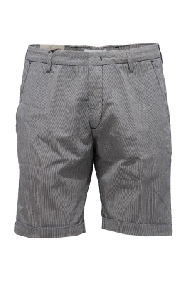 Slim Fit Randiga Bombermudashorts i Bomull