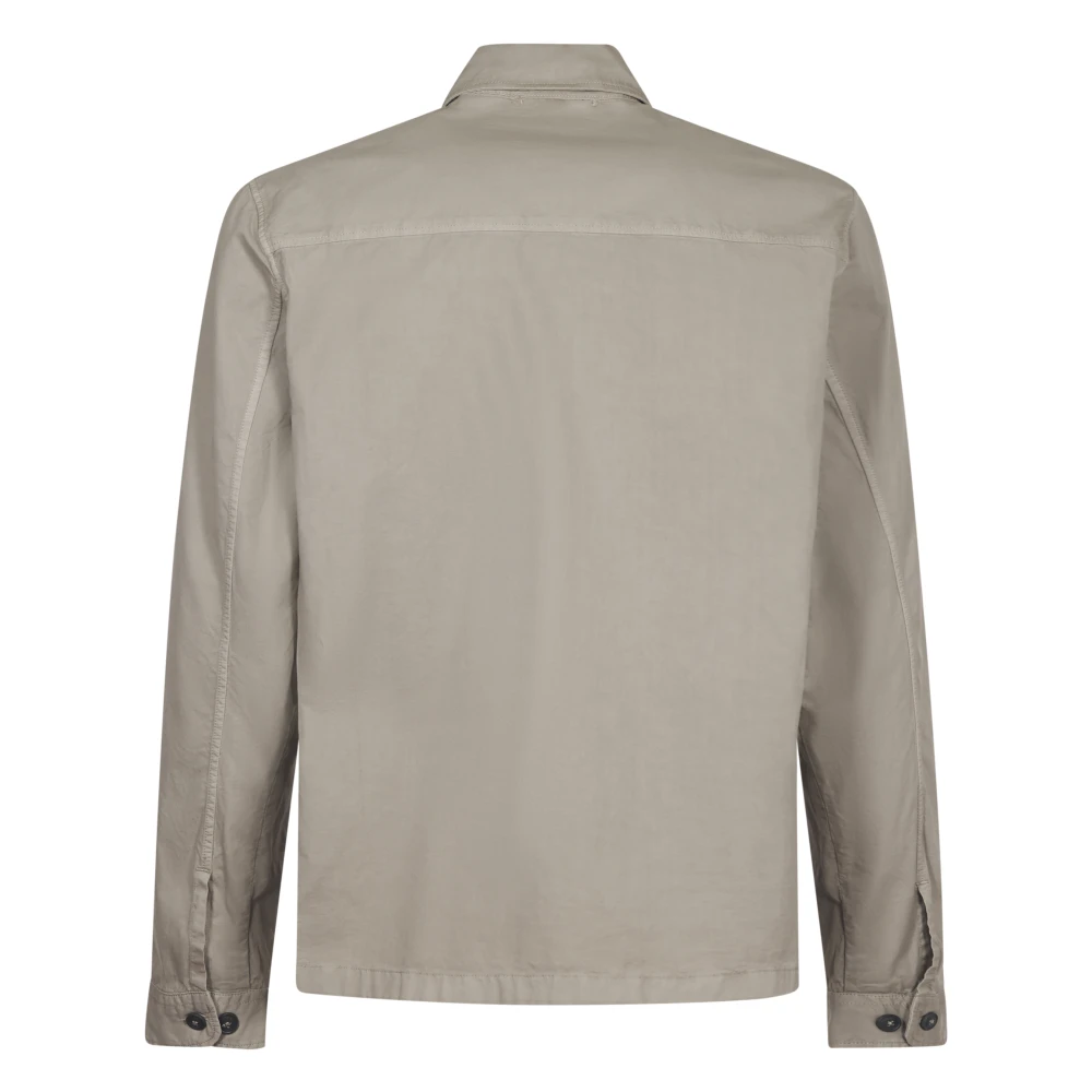 C.P. Company Gabardine Lens Overhemd voor Mannen Beige Heren