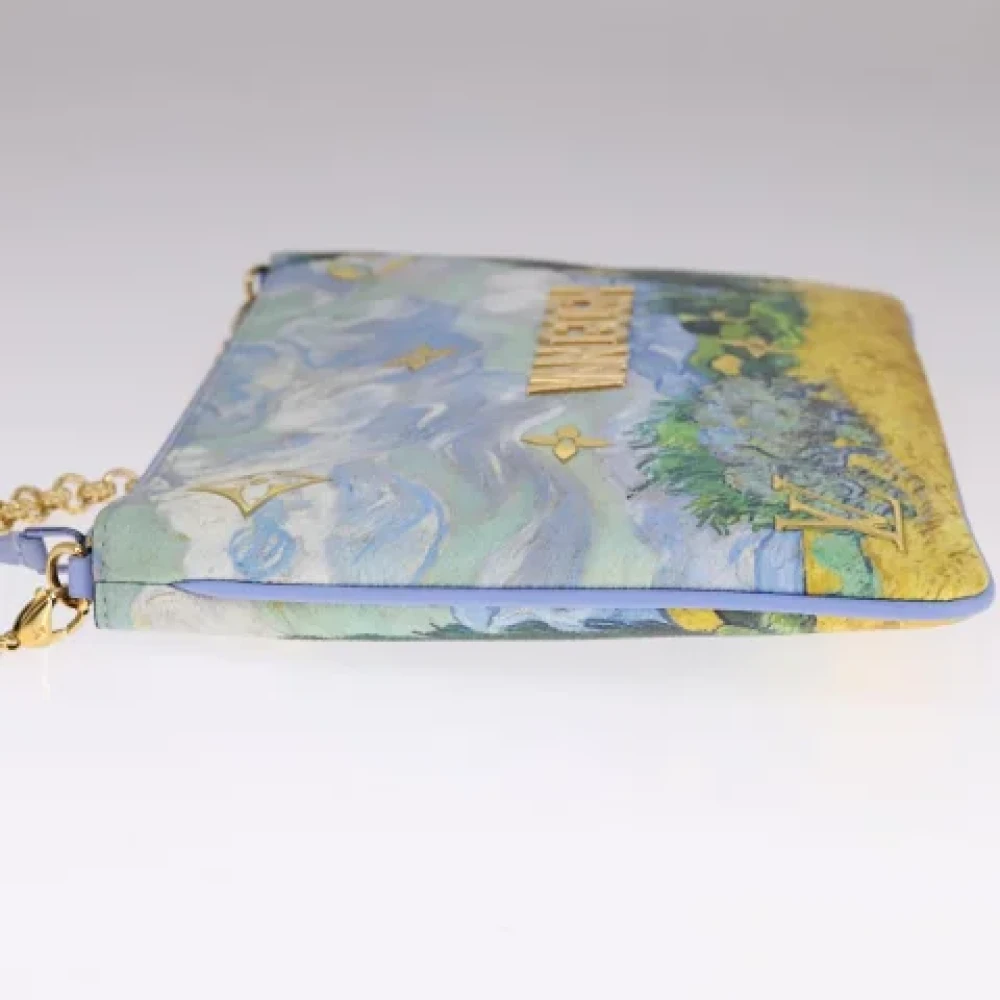 Louis Vuitton Vintage Pre-owned Leather pouches Blue Dames