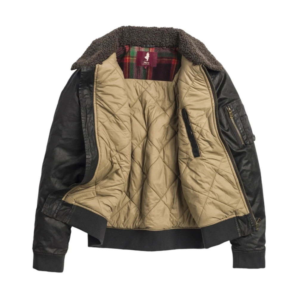 MCS Militair-geïnspireerde bomberjack in Fudge Chocolate Black Heren