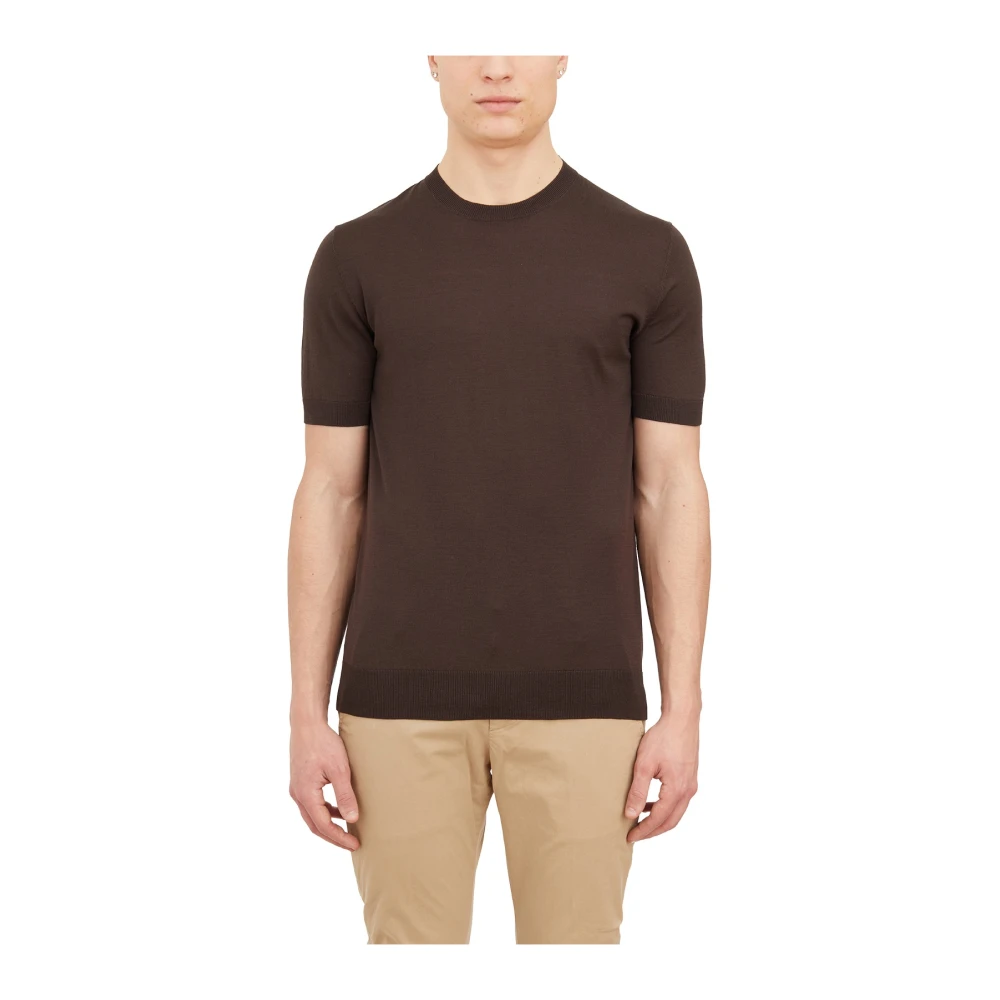 Paolo Pecora T-Shirts Brown Heren