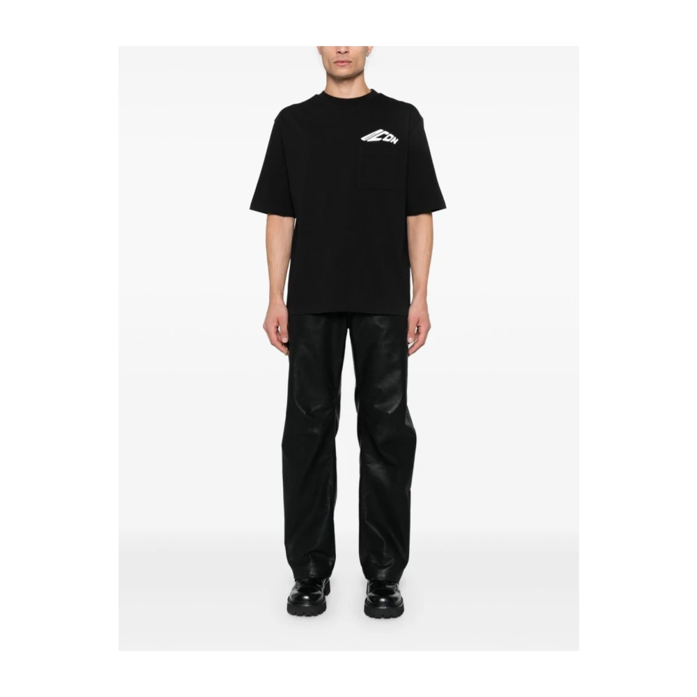 Dsquared2 Zwart Katoenen Jersey T-shirt met Logo Black Heren