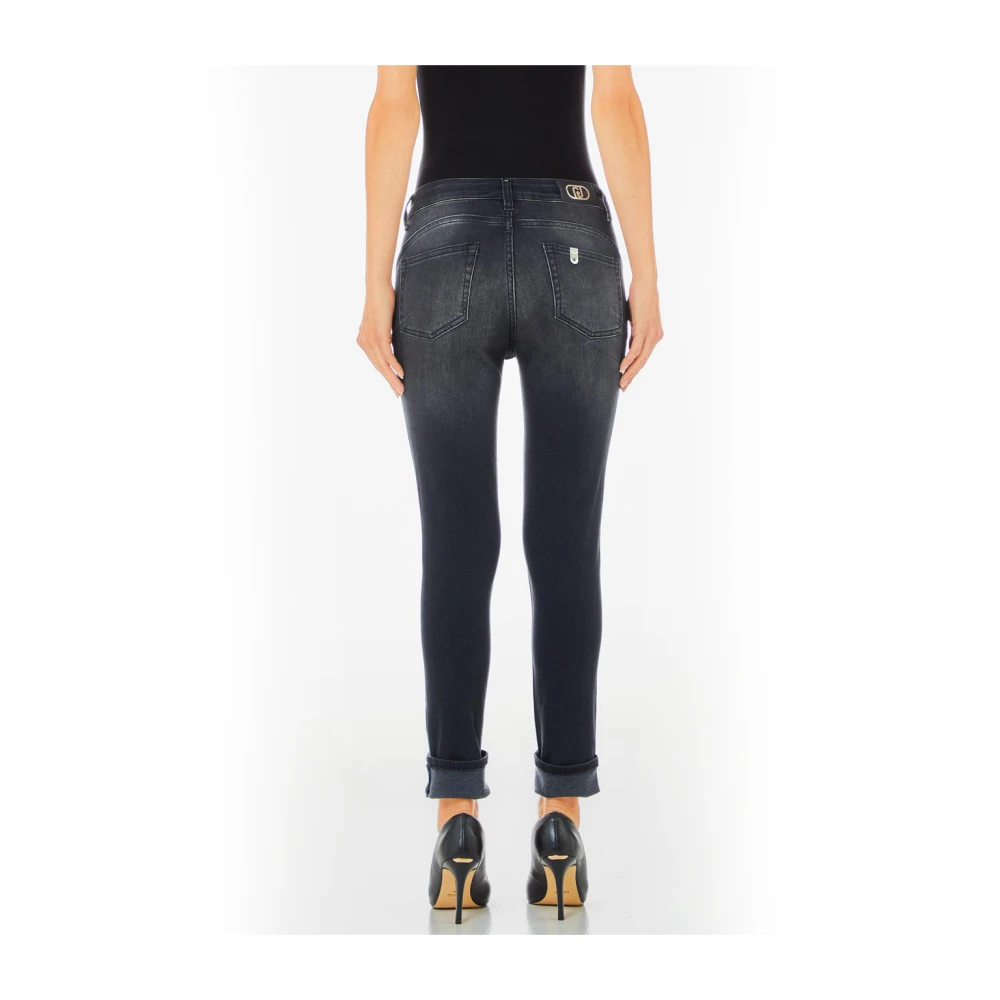 Liu Jo Zwarte Slim Monroe Jeans Black Dames
