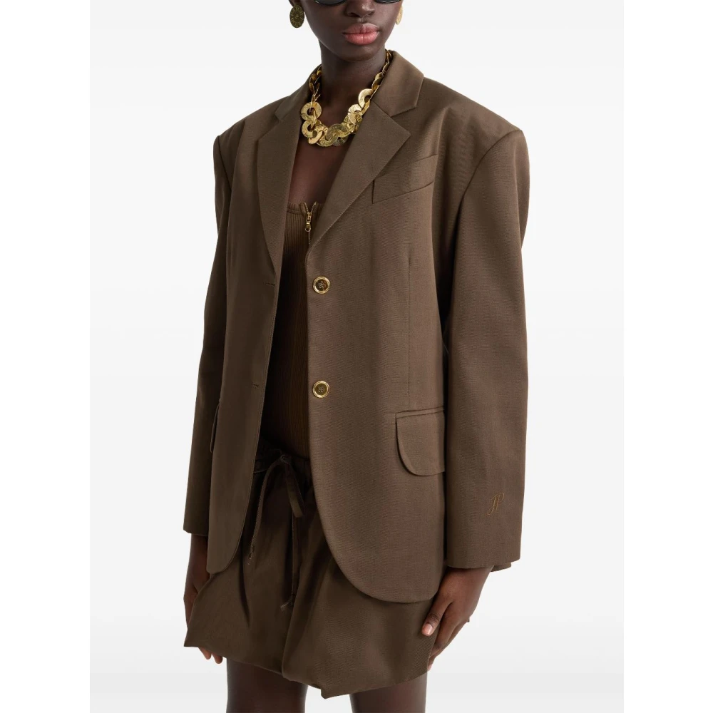 Patou Elegante Bruine Jas Brown Dames