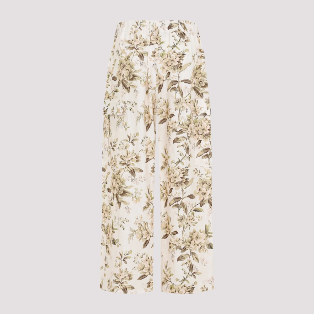 Zimmermann Multicolor Linnen Wijde Broek Multicolor Dames