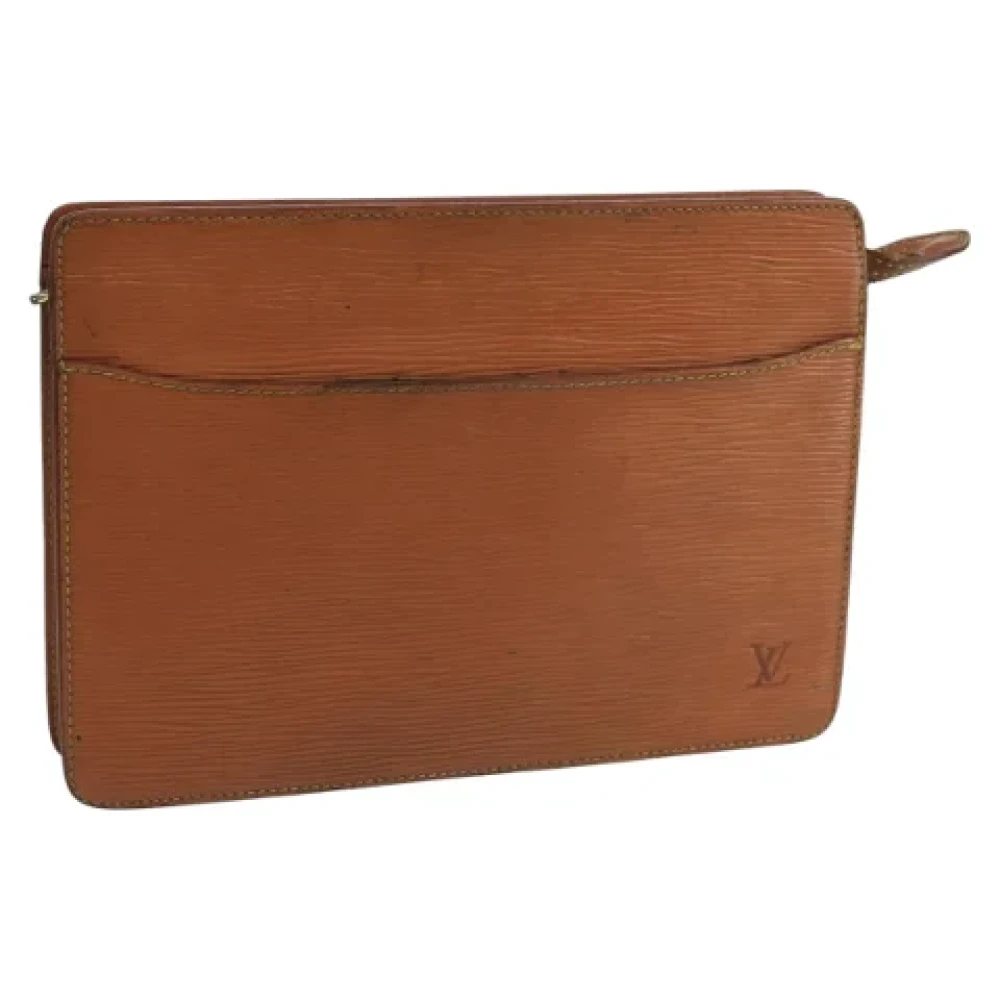 Louis Vuitton Vintage Pre-owned Leather clutches Brown Dames