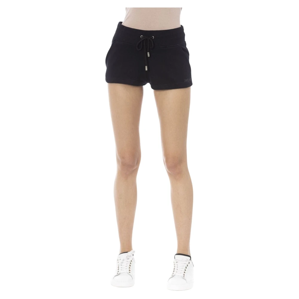 Just Cavalli Strandkleding Shorts Sweat Elastische Taille Black Dames