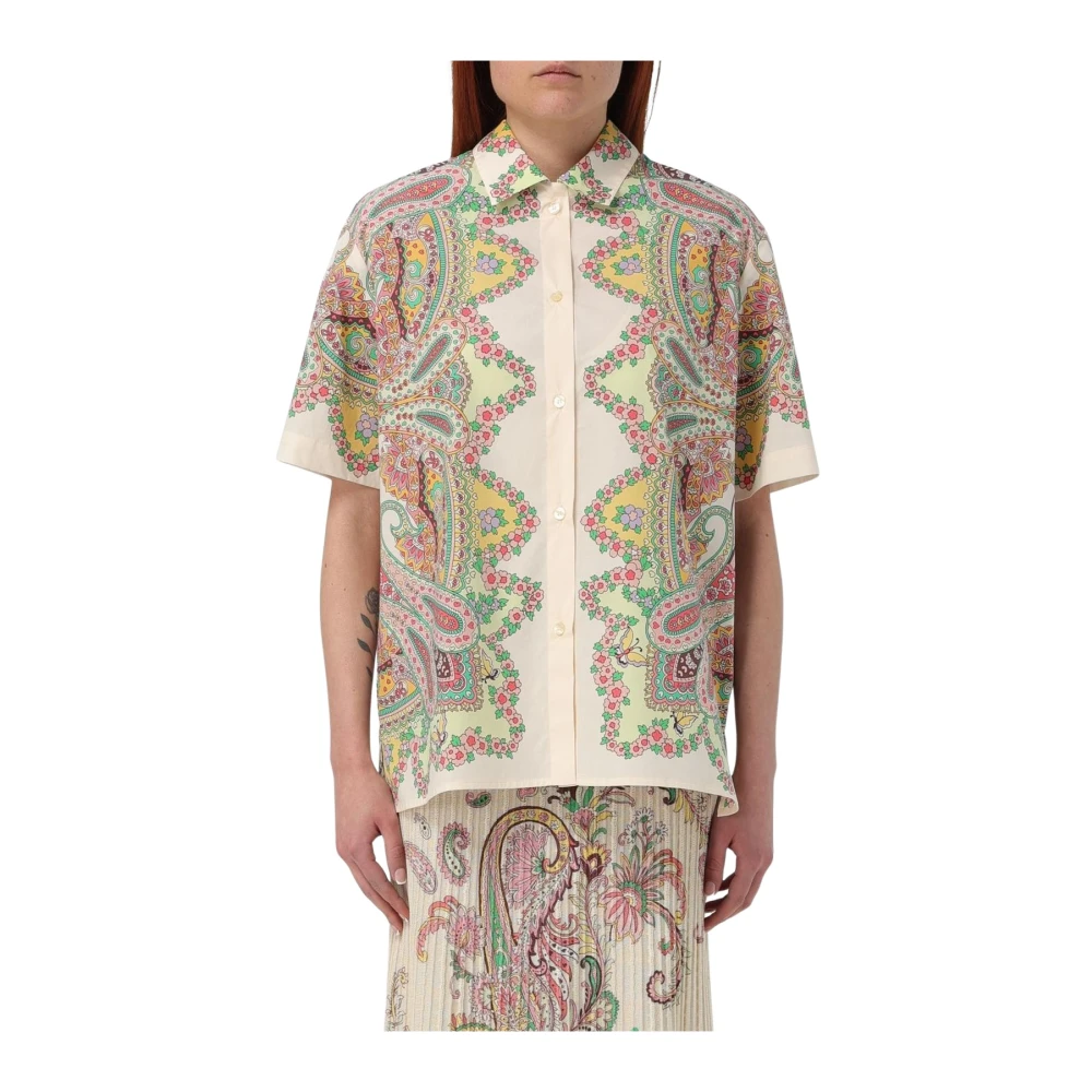 Etro Women's Multicolor Shirts,, Elegant Paisley Silk Blouse Medium