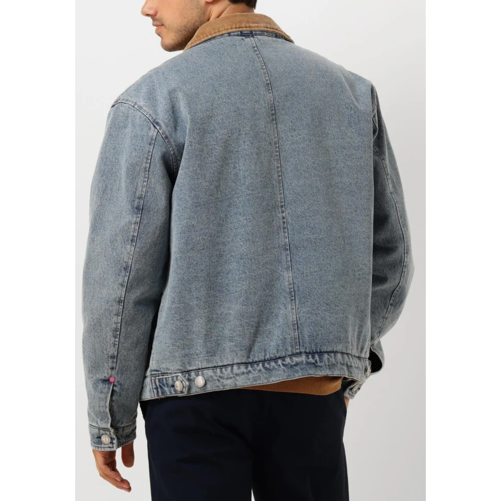 Scotch & Soda Indigo Teddy Jack met Cord Kraag Blue Heren