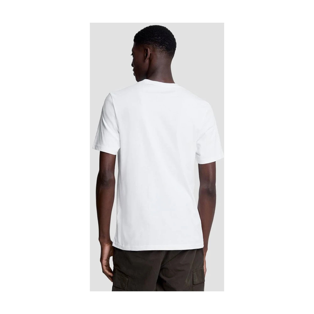 Lyle & Scott Korte Mouw T-shirt Ts400Ton White Heren