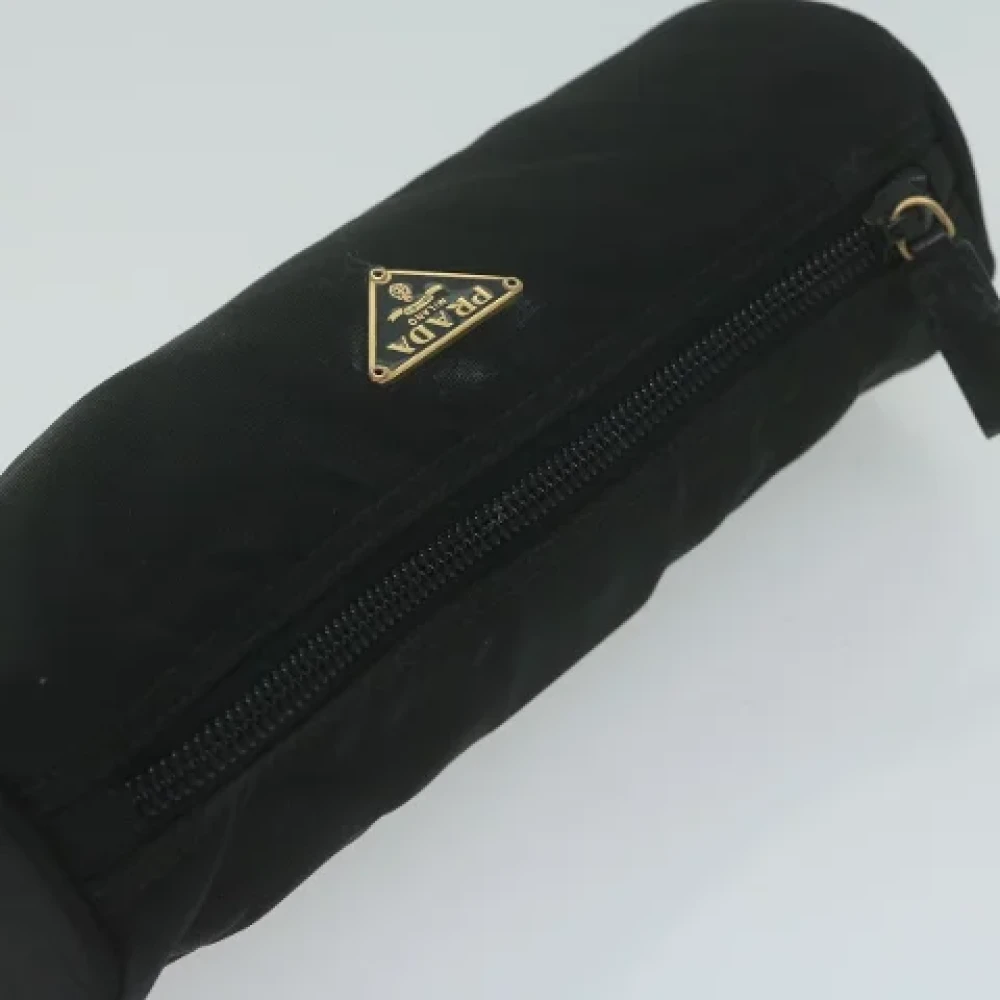 Prada Vintage Pre-owned Fabric clutches Black Dames