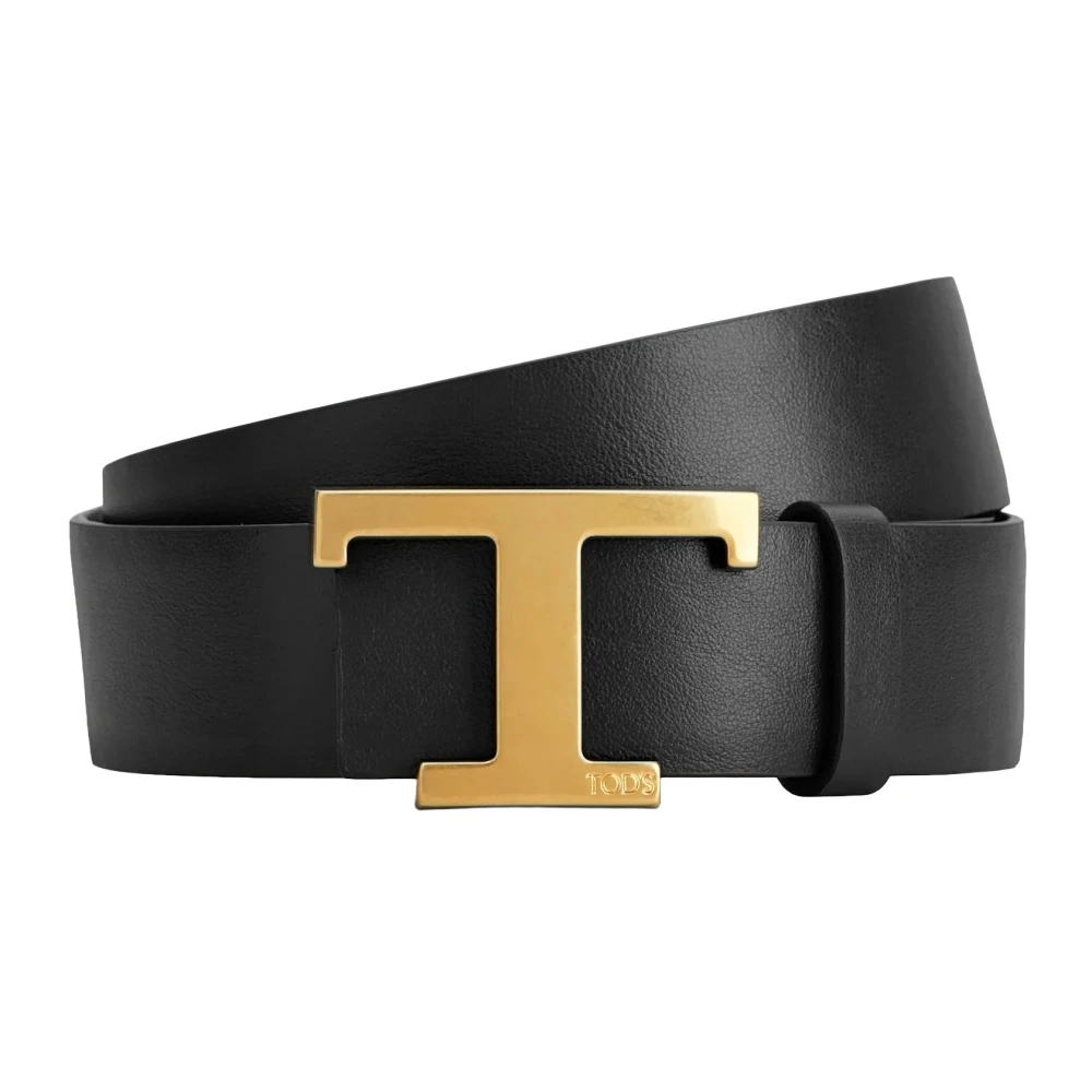 Tod's Women's Black Belts, 95 Cm, T Timeless Reversible Belt