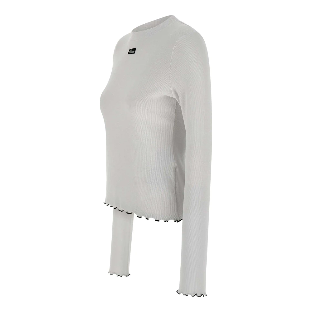 Rotate Birger Christensen Trui met ruches en ronde hals White Dames