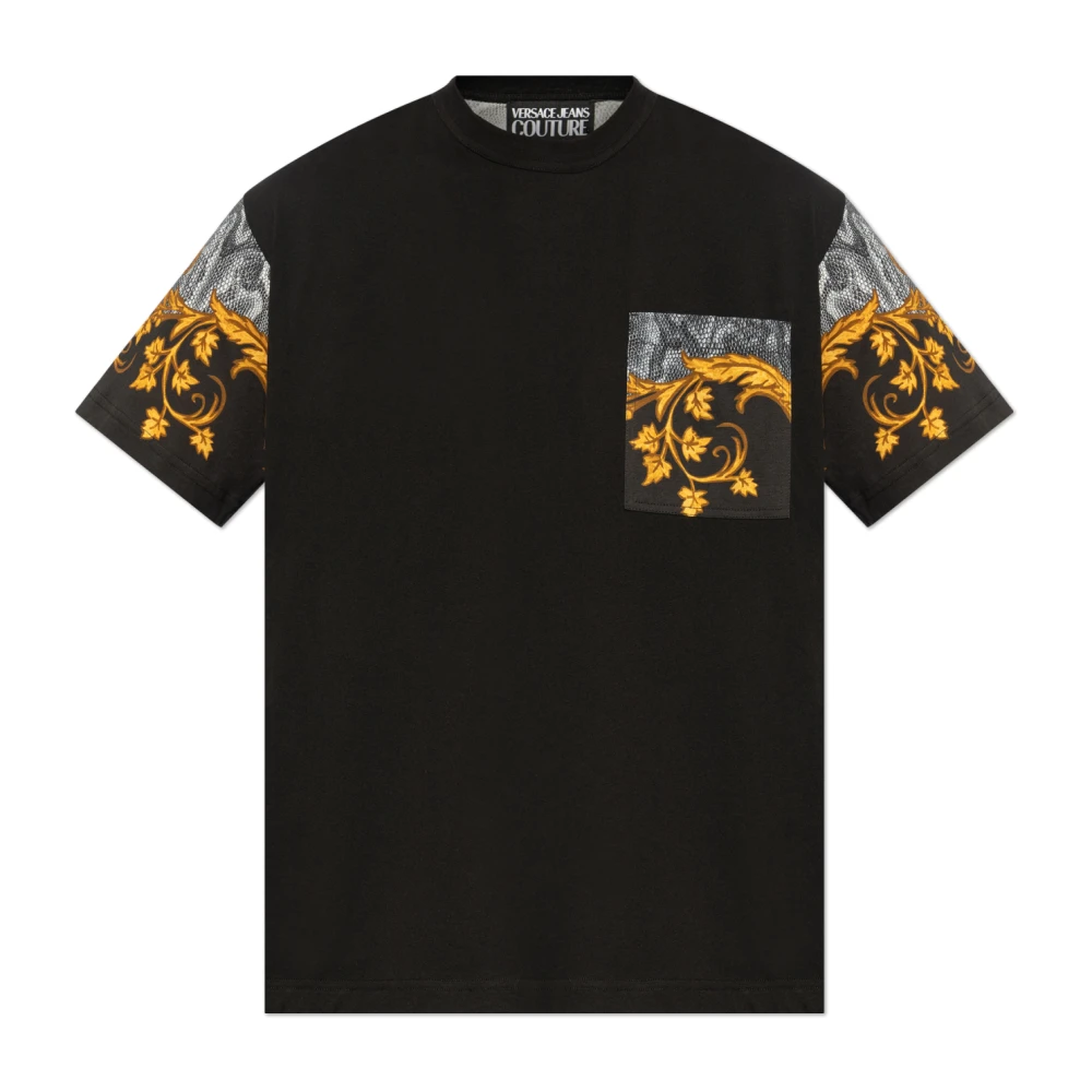 Versace Jeans Couture Bedrukt T-shirt Black Heren