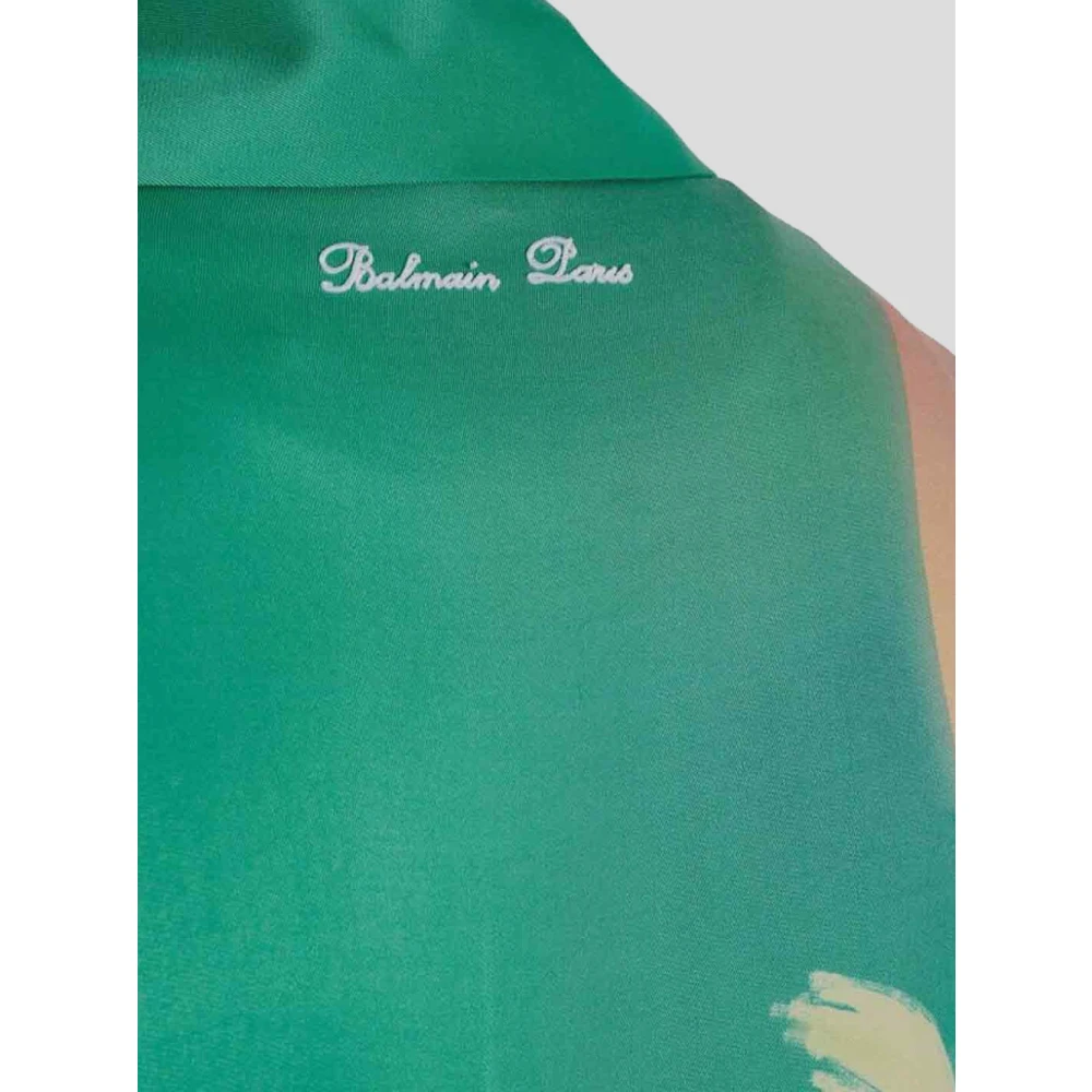 Balmain Stijlvol Bedrukt Shirt voor Mannen Multicolor Heren