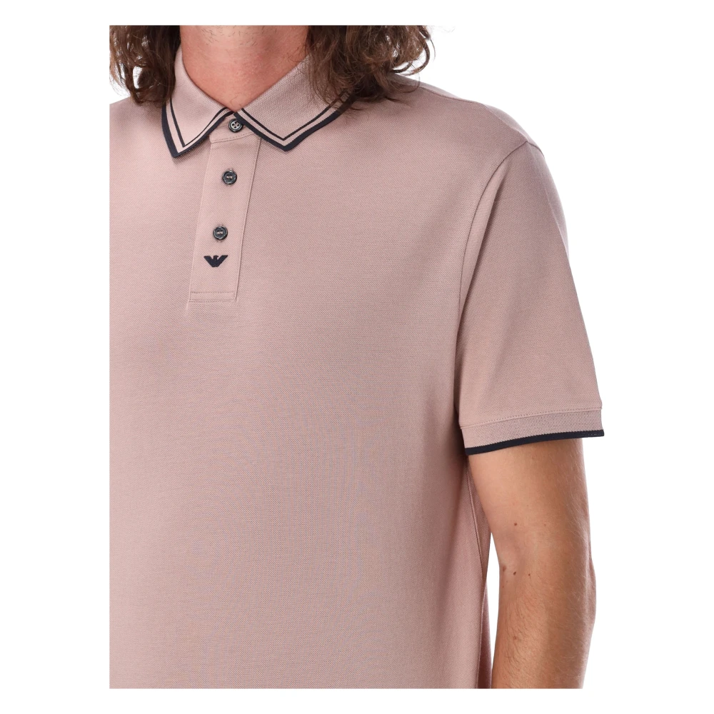 Emporio Armani Fawn Fly Polo Shirt Pink Heren