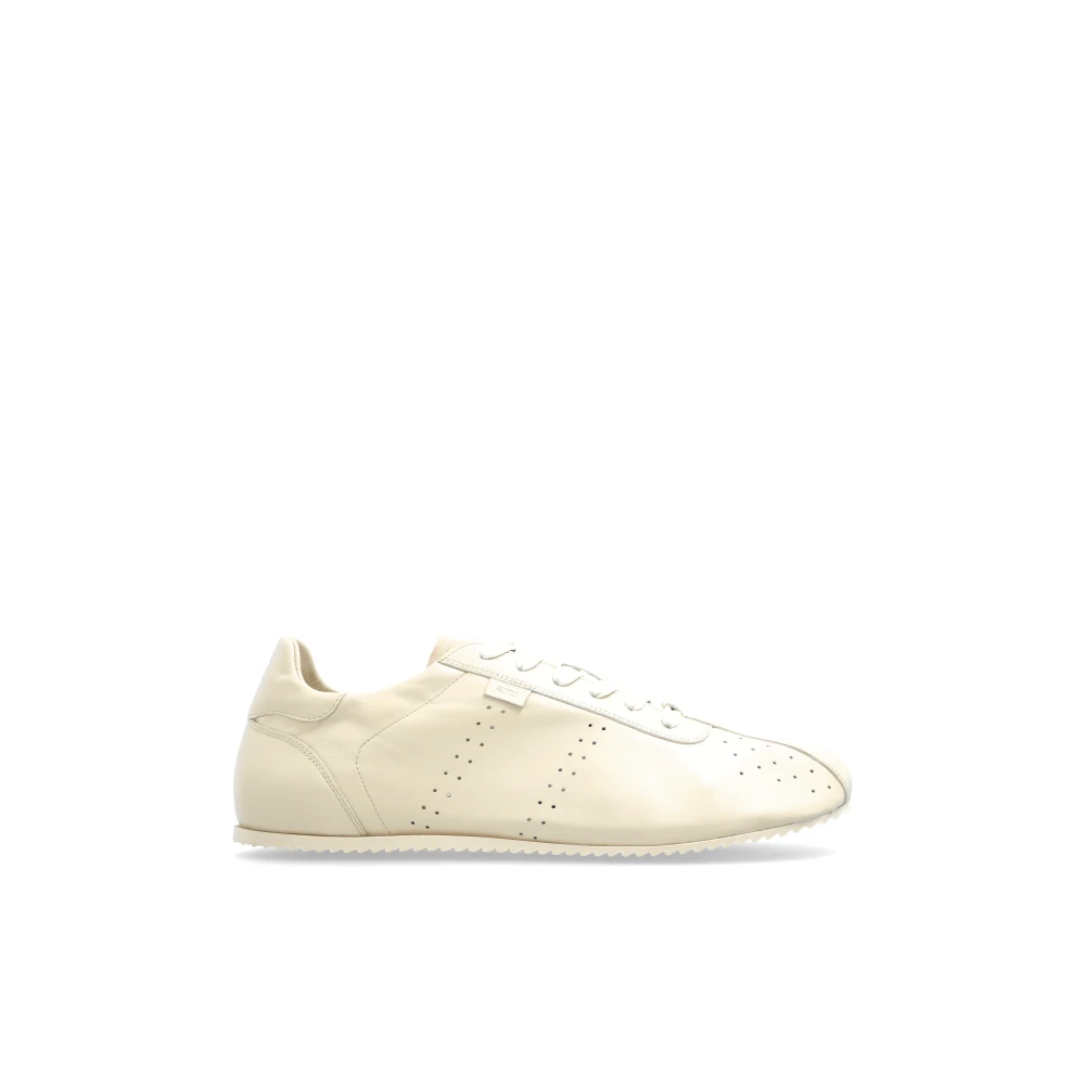 Ami Paris Leren sportschoenen Dames Schoenen Beige