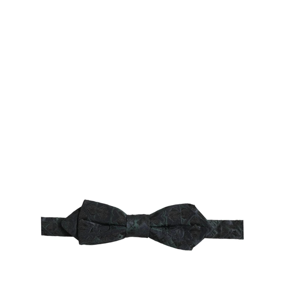 Dolce & Gabbana Pre-Tied Jacquard Bow Tie - Male - Bow Ties - Black - One Size - Accessories