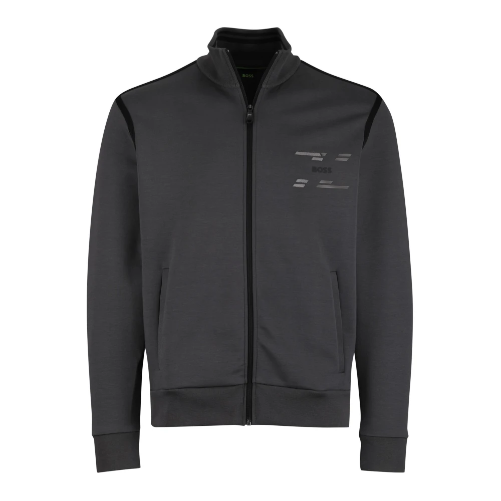 Hugo Mannelijk Grijs Hoodies & Sweatvesten Heren, L, Cardigans