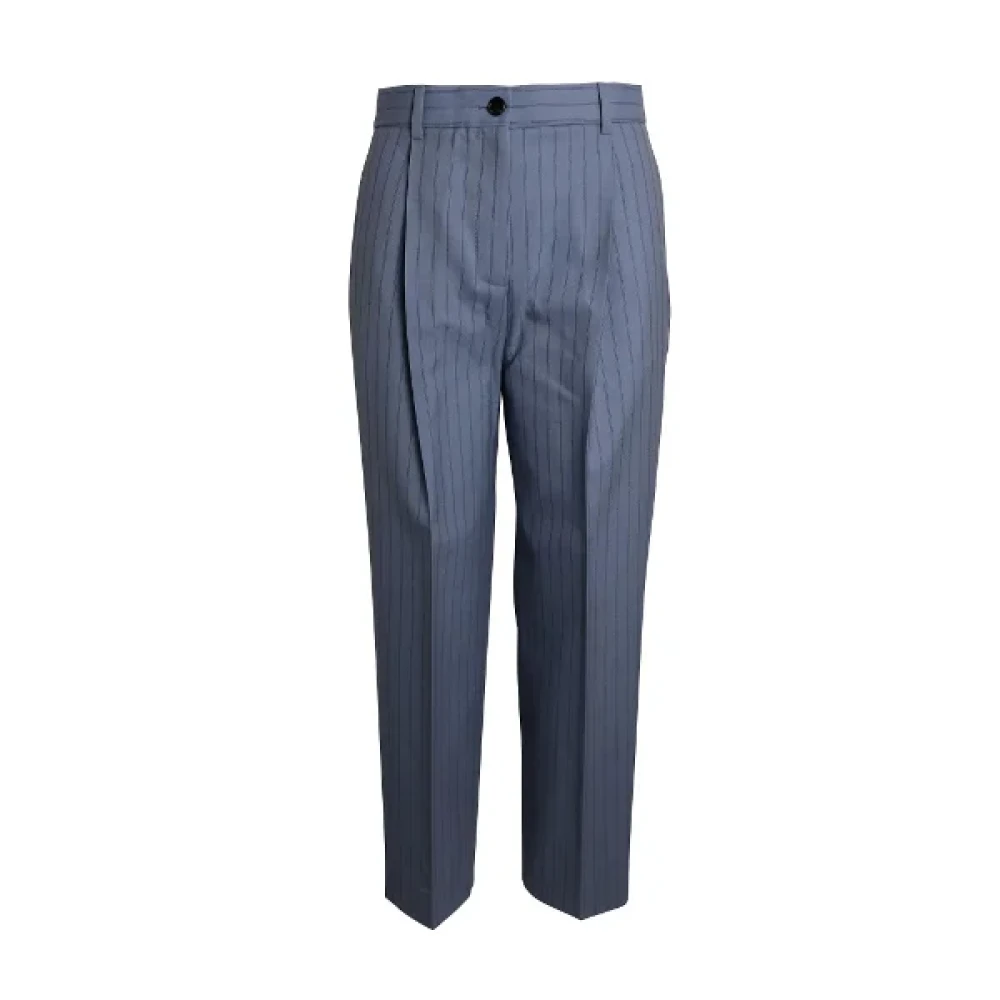 Acne Studios Pre-owned Wool bottoms Blue Dames
