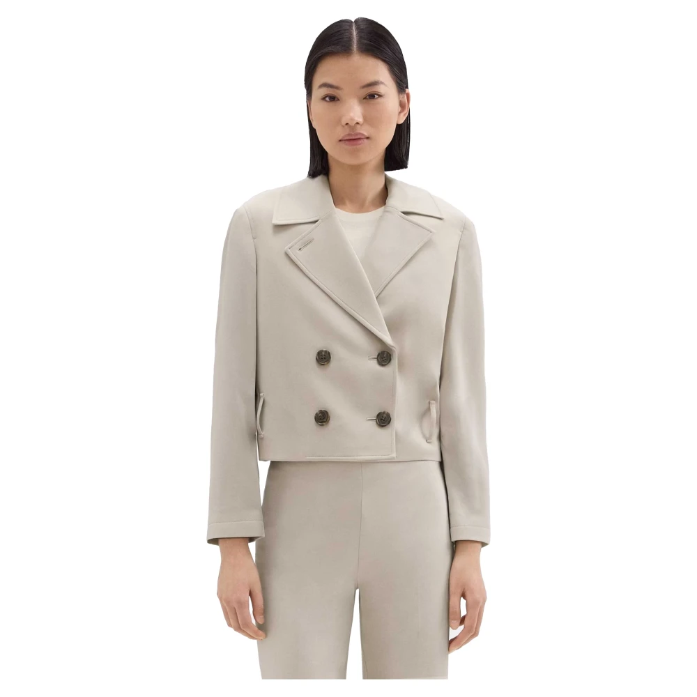 Theory Trench Coats Beige Dames