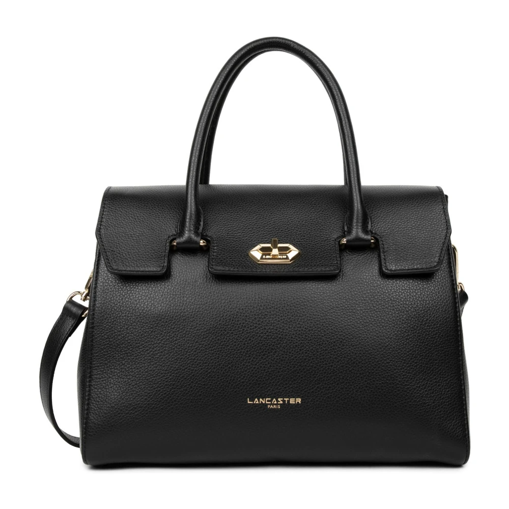 Lancaster Black Flap Handbag With Clasp - Foulonné Milano - Female - Cross Body Bags - One Size - Bags