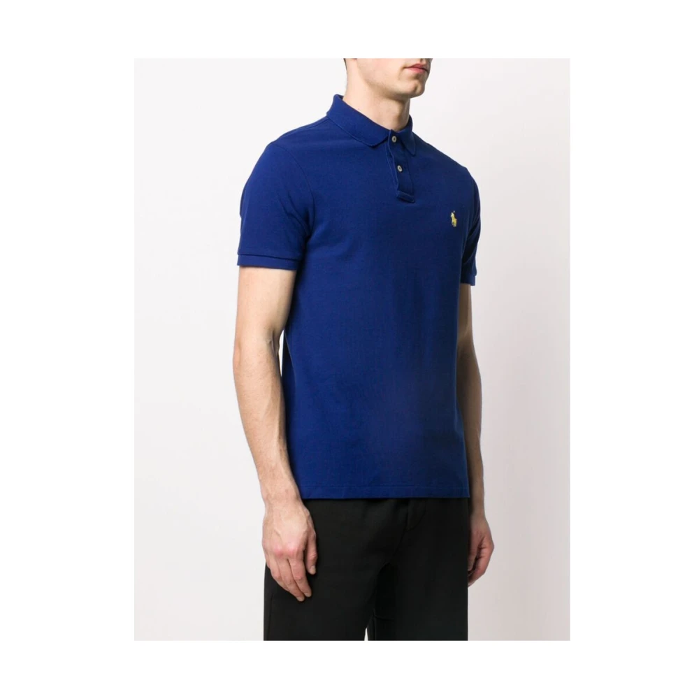 Ralph Lauren Polo Shirt met Logo Borduurwerk Blue Heren