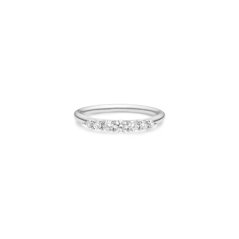 Julie Sandlau Elegant Dainty Harmony Ring med Top Wesselton Diamant Gray, Dam