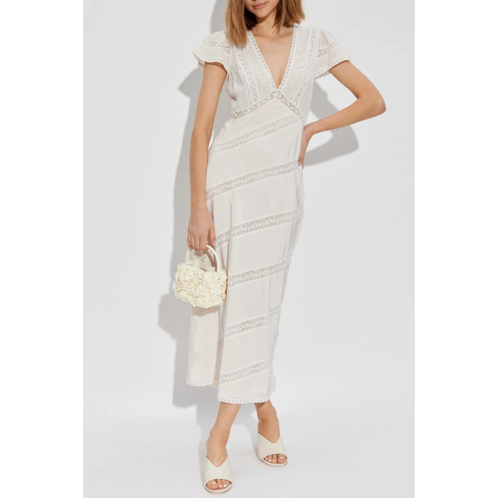 Loveshackfancy Jurk Perletta Beige Dames