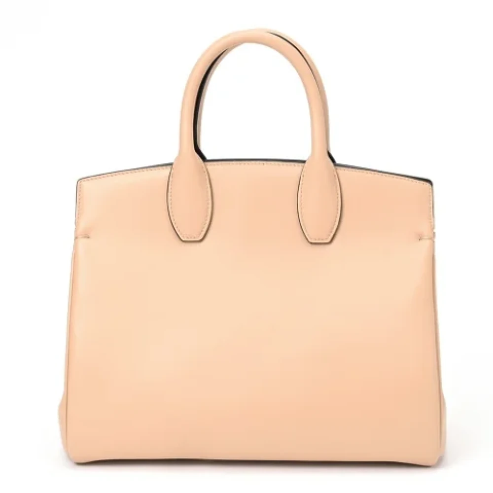 Salvatore Ferragamo Pre-owned Leather handbags Beige Dames
