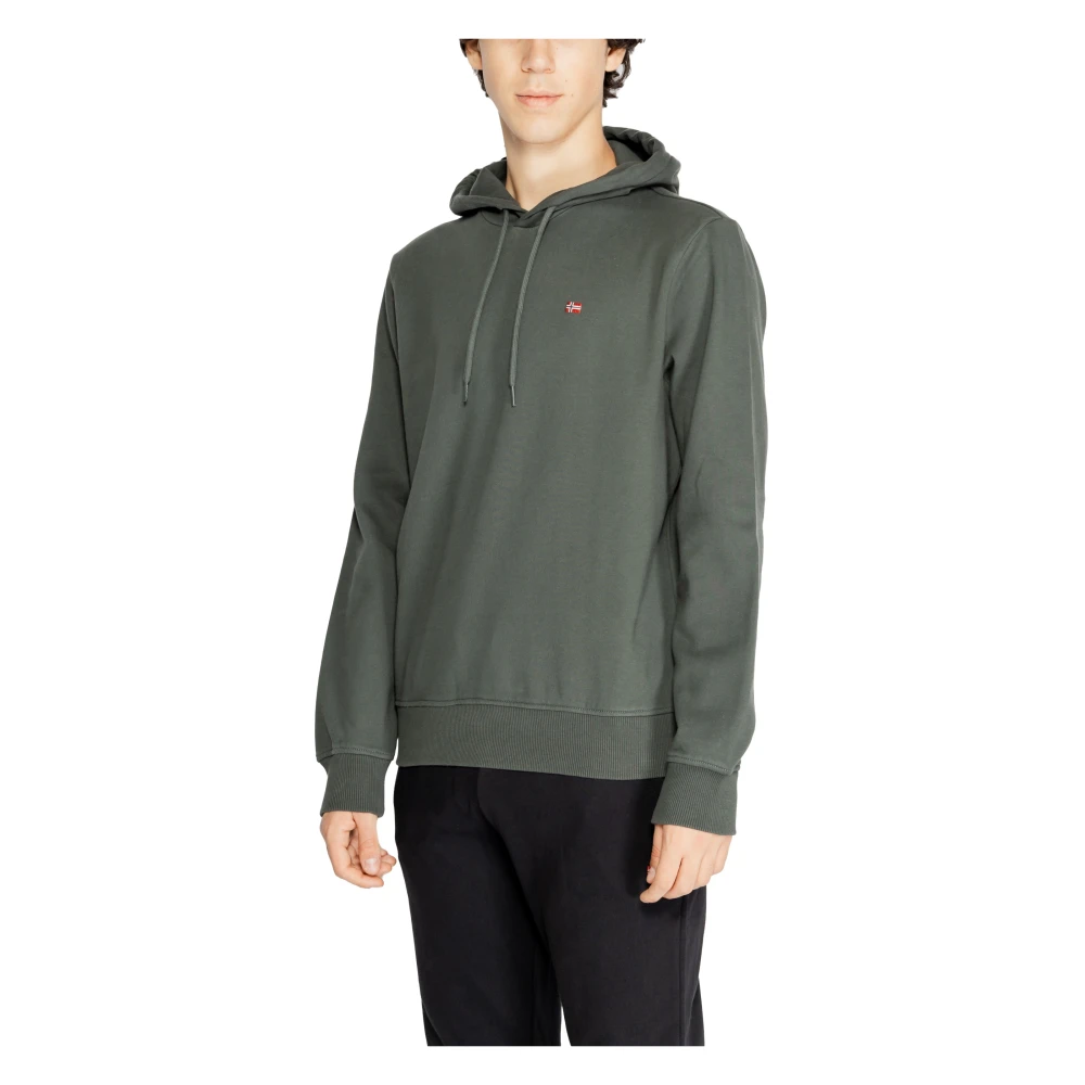 Napapijri Heren Hoodie Herfst Winter Katoen Stretch Green Heren