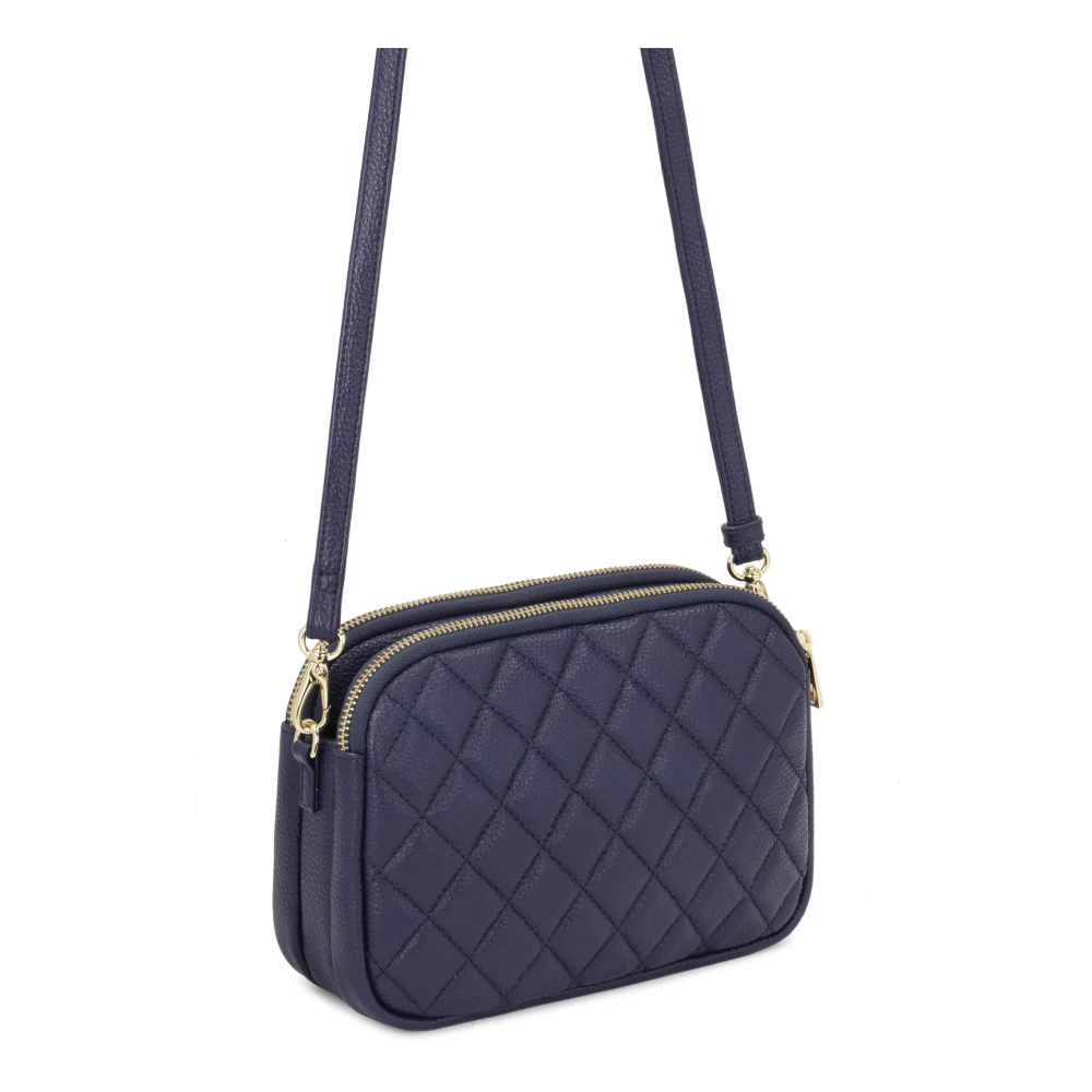 Kazar Donkerblauwe kleine handtas met gewatteerd patroon Blue Dames