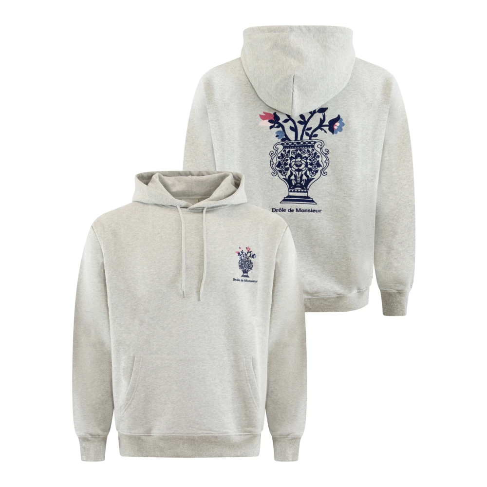 Drole de Monsieur Stijlvolle Hoodie Vase voor Heren Gray Heren