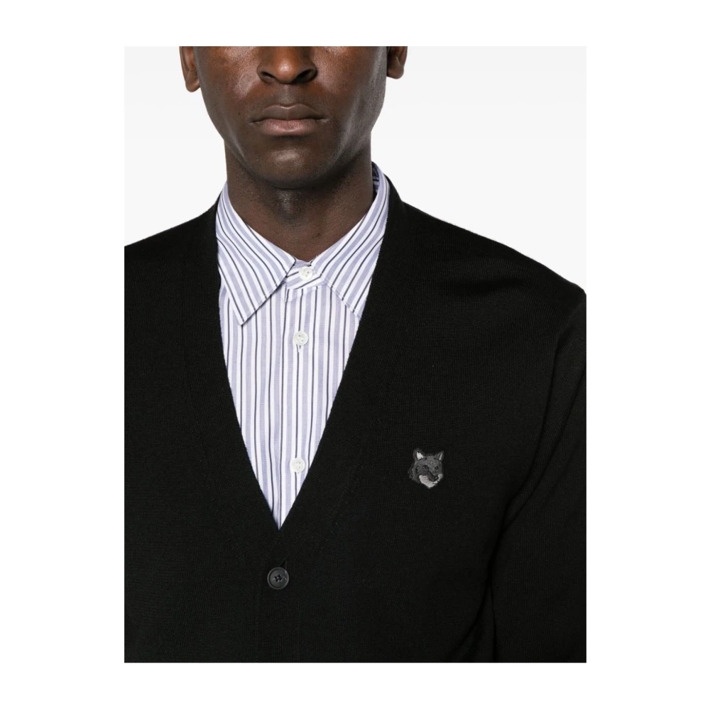 Maison Kitsuné Zwarte Gebreide Kleding voor Mannen Black Heren