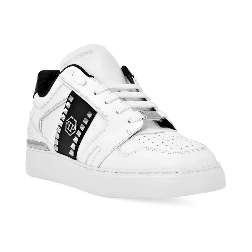 Philipp Plein Casual Sneakers i Lila Färg White, Herr