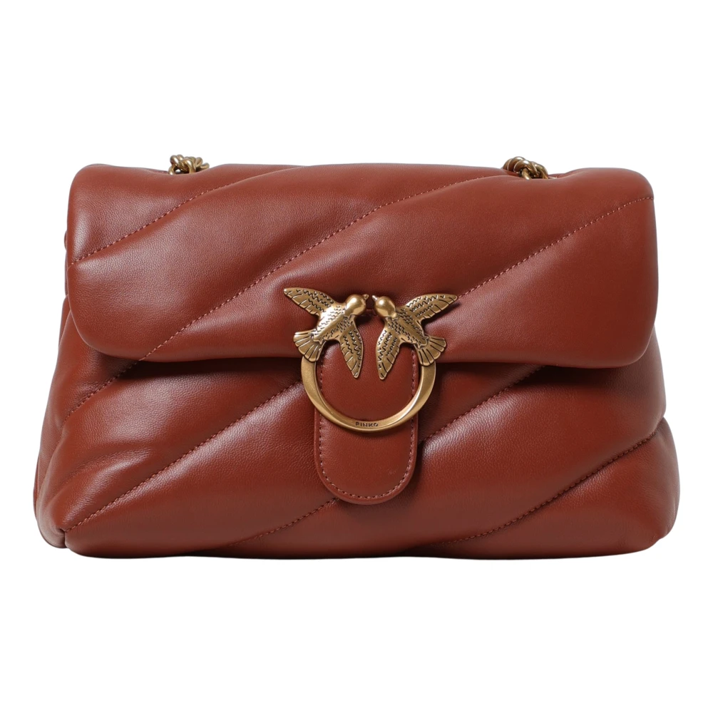 pinko Klassieke Love Puff Schoudertas Brown Dames