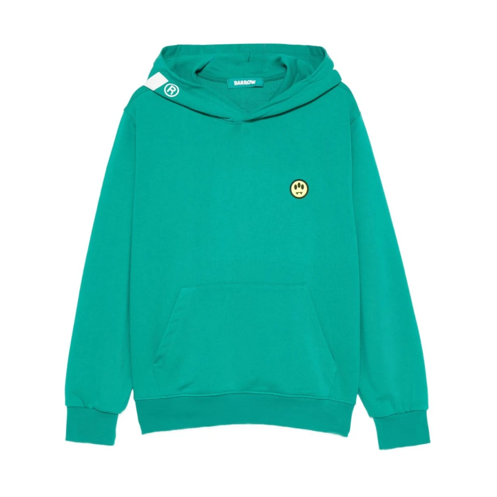 Barrow Green Hoodie With Logo Print - Male - Hoodies - Xl - Sweatshirts & Hoodies