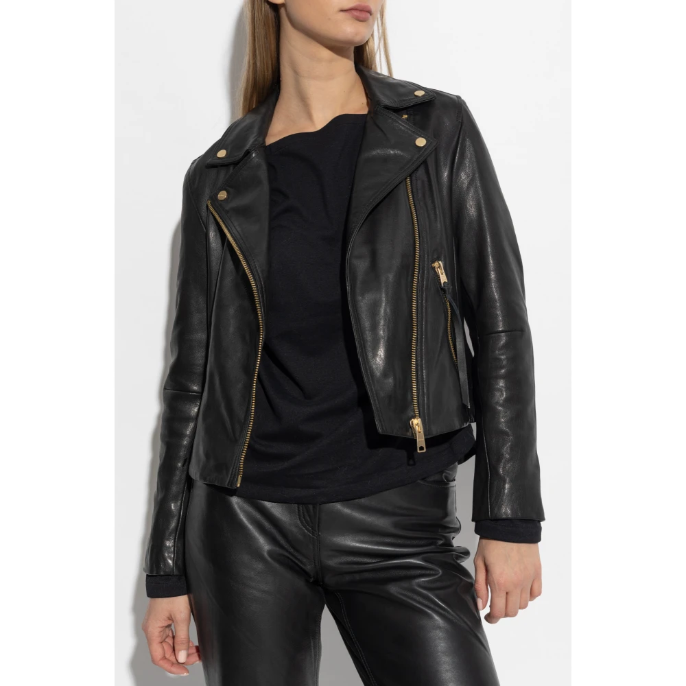 AllSaints Leren Jack Dalby Black Dames