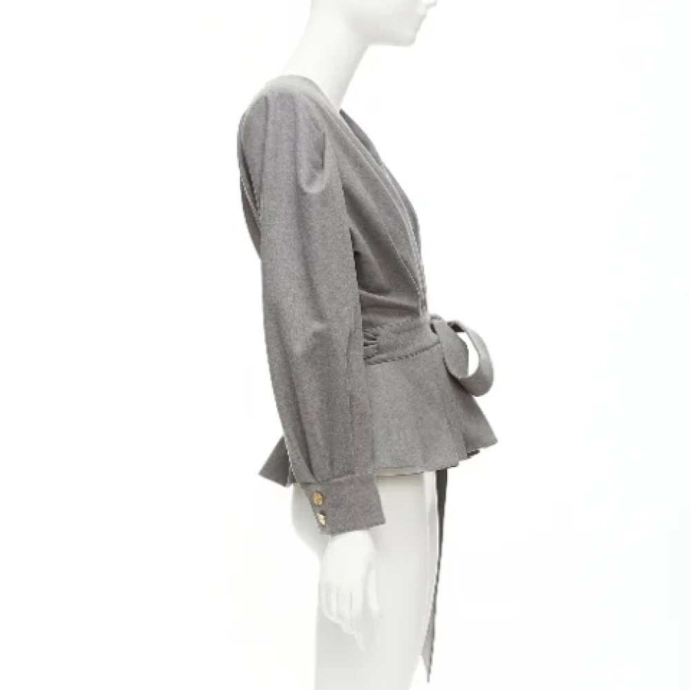Alexandre Vauthier Pre-owned Wool outerwear Gray Dames