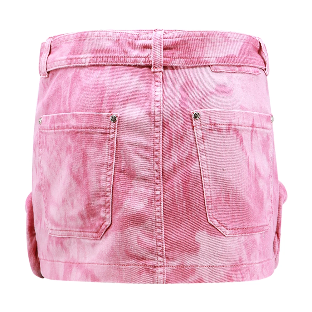 Blumarine Cargo Mini Katoenen Rok Pink Dames