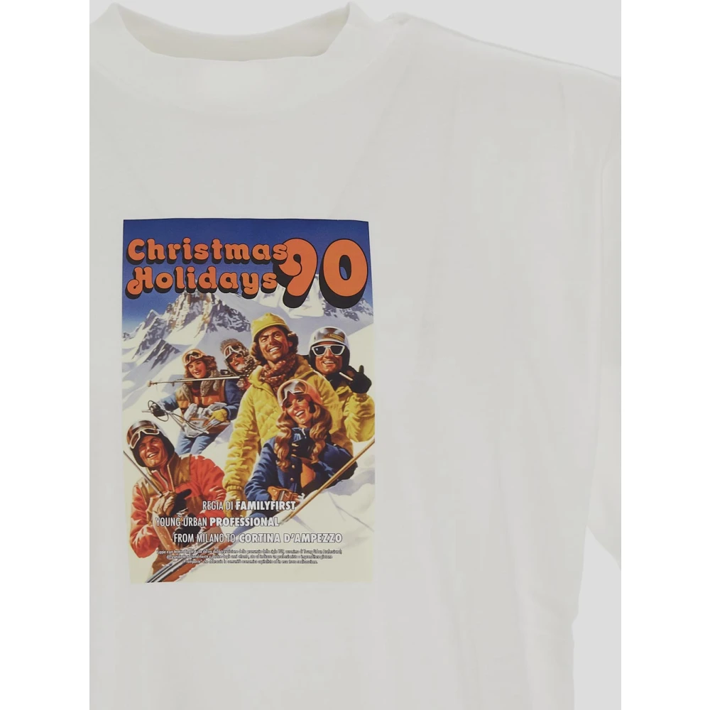 Family First Katoenen T-shirt voor familievakanties White Heren