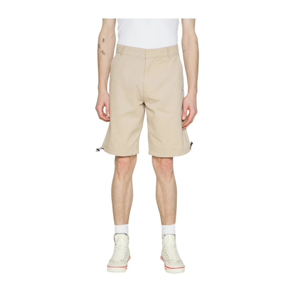 Fila Heren Shorts Teunz Model Katoen Beige Heren