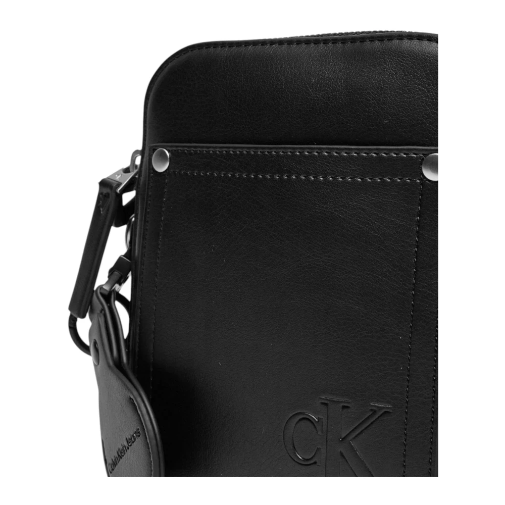 Calvin Klein Jeans Stijlvolle Reporter Crossbody Tas Black Heren