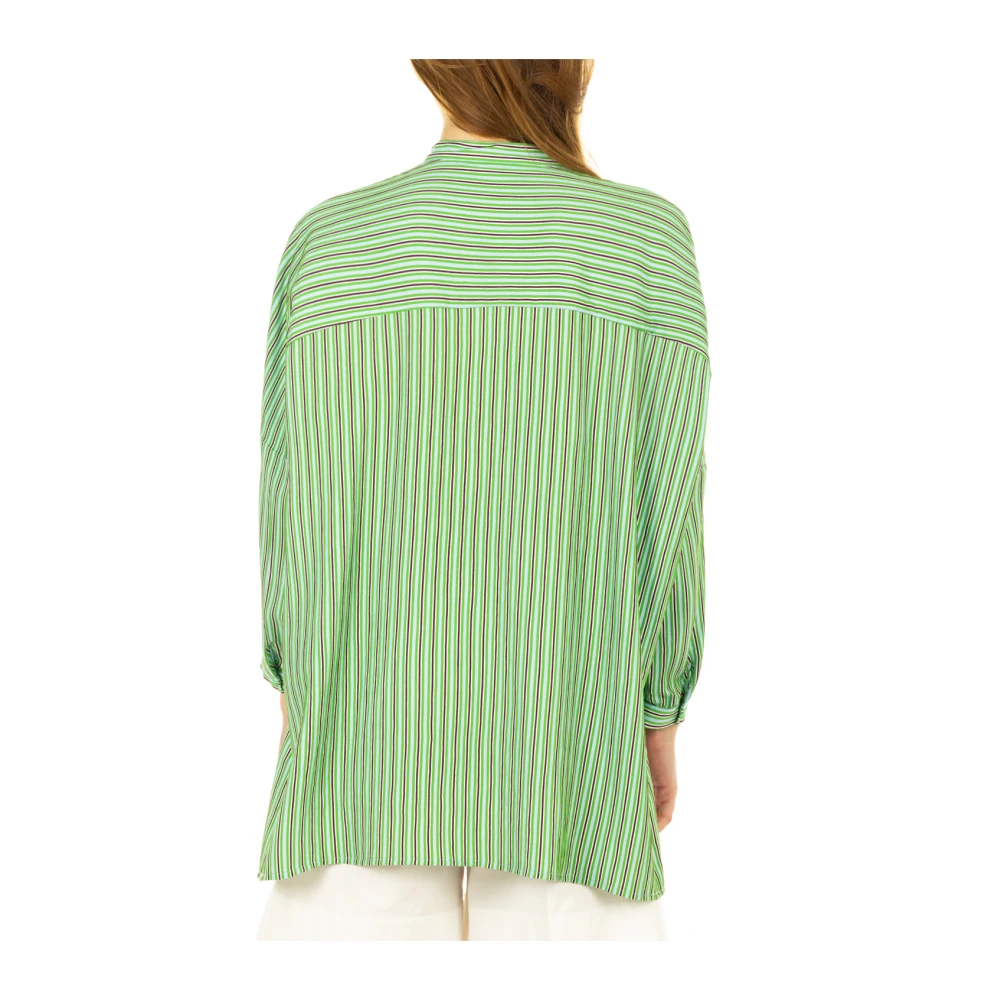 NIU Gele Rechthoekige Shirt Green Dames