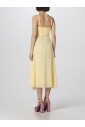 robe-jaune-plissee-a-ligne