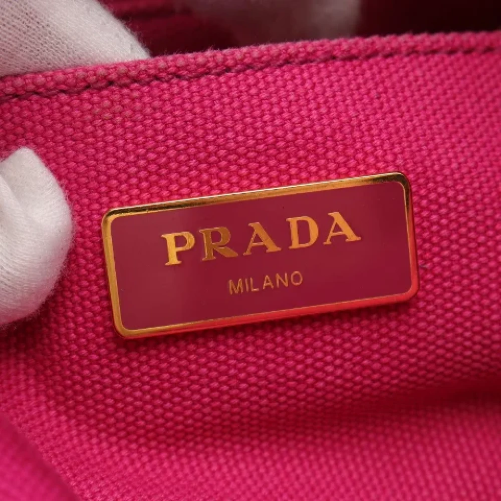 Prada Vintage Pre-owned Canvas prada-bags Pink Dames