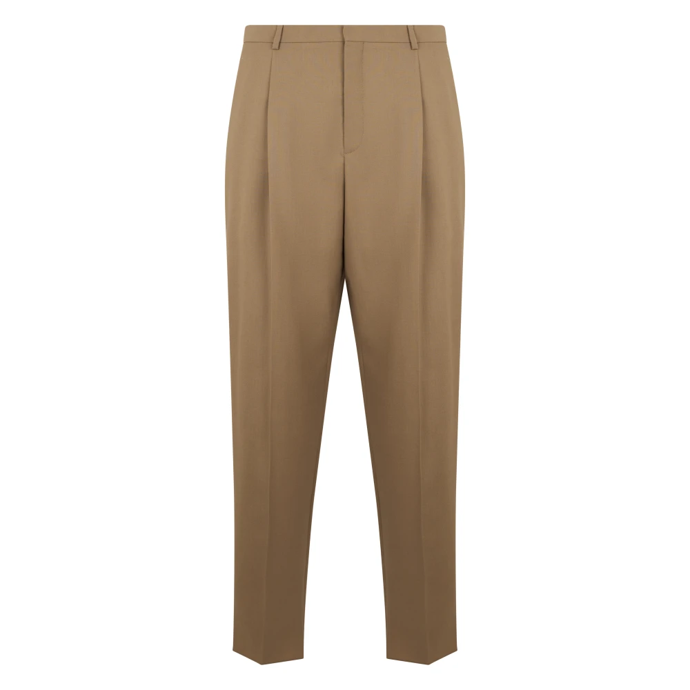 Saint Laurent Brown Slim-Fit Trousers, Male, L, Slim-Fit Trousers