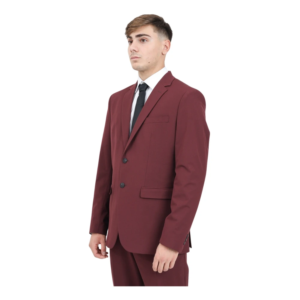 Selected Homme Bordeaux Single-Breasted Jas Herfst Winter Red Heren