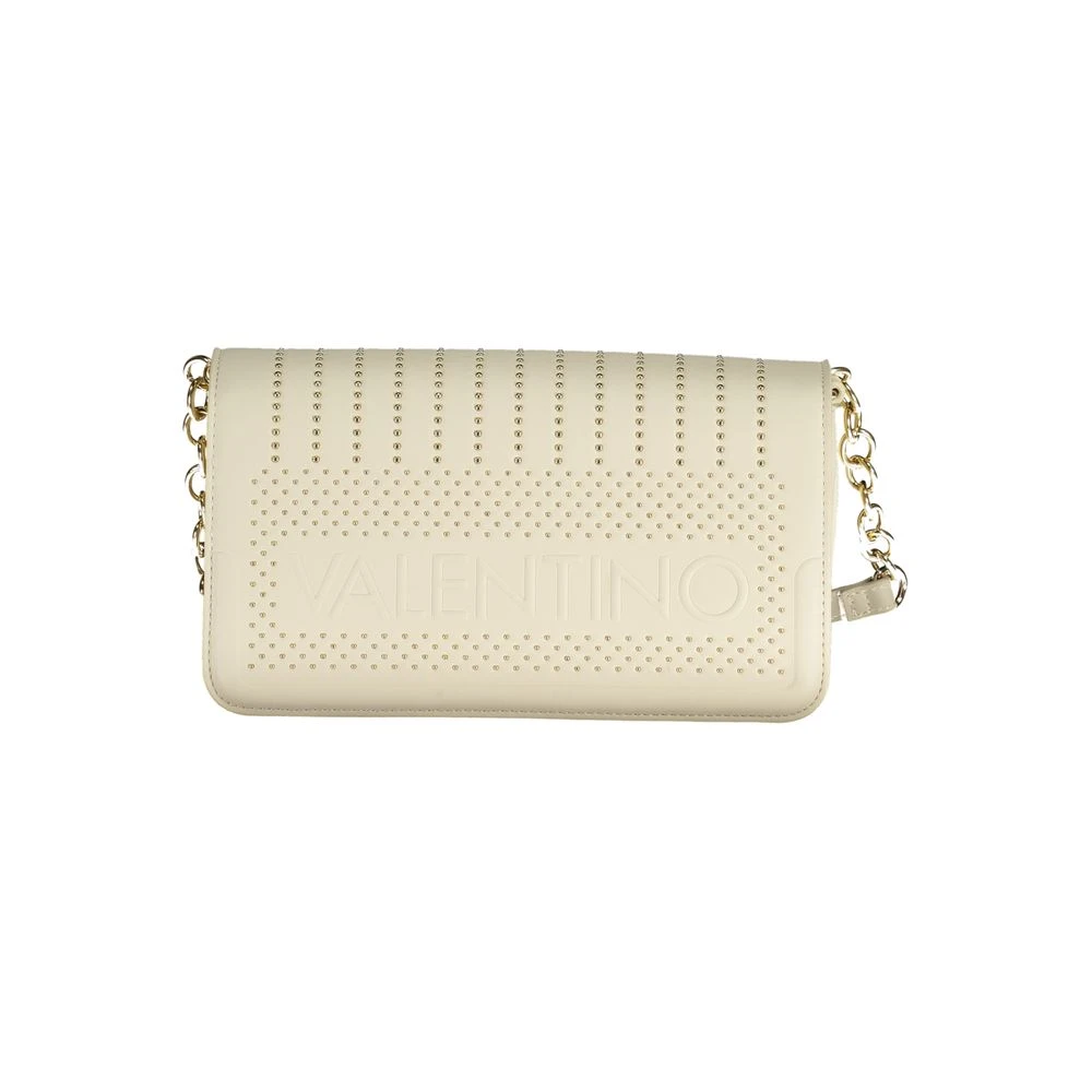 Valentino By Mario Valentino Women's White Chain Shoulder Handbag With 3 Compartments